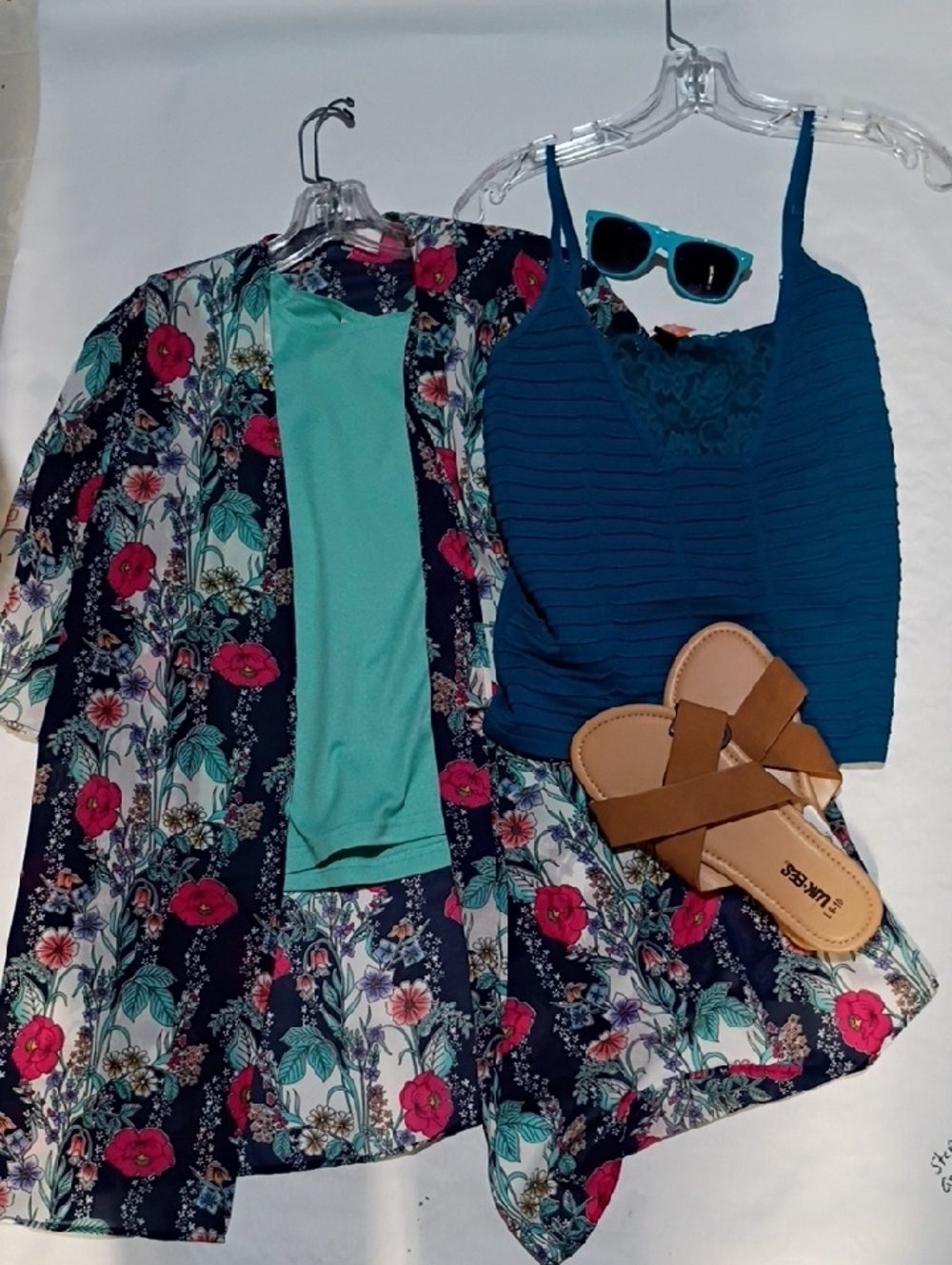 Floral Navy & Teal 3-Piece Summer Set